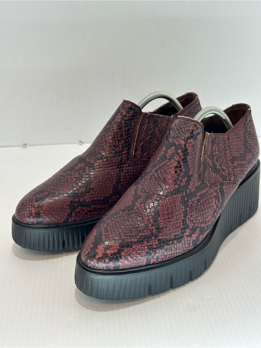 Wonders Fly Platform Slip-On Shoes Women’s 39 Snake-Print